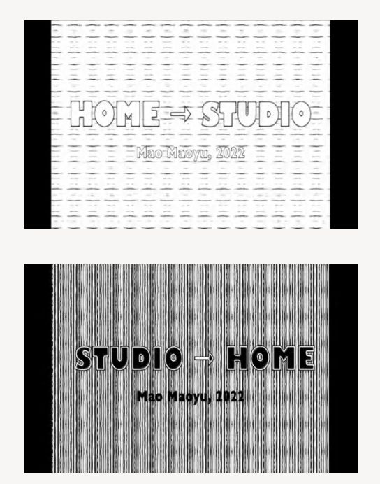 Home to Studio / Studio to Home - a Video Art by Maoyu  Mao